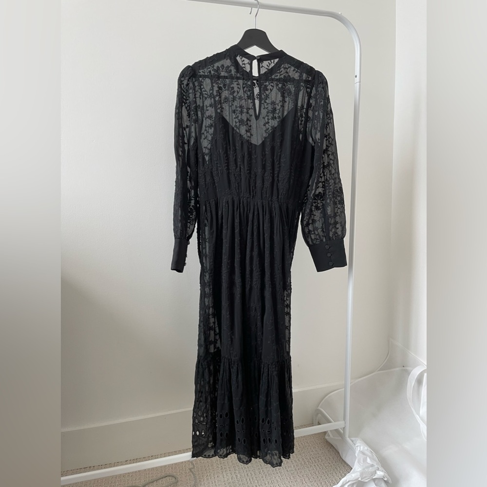 [J Crew] Long Sleeve Embroidered Maxi Dress